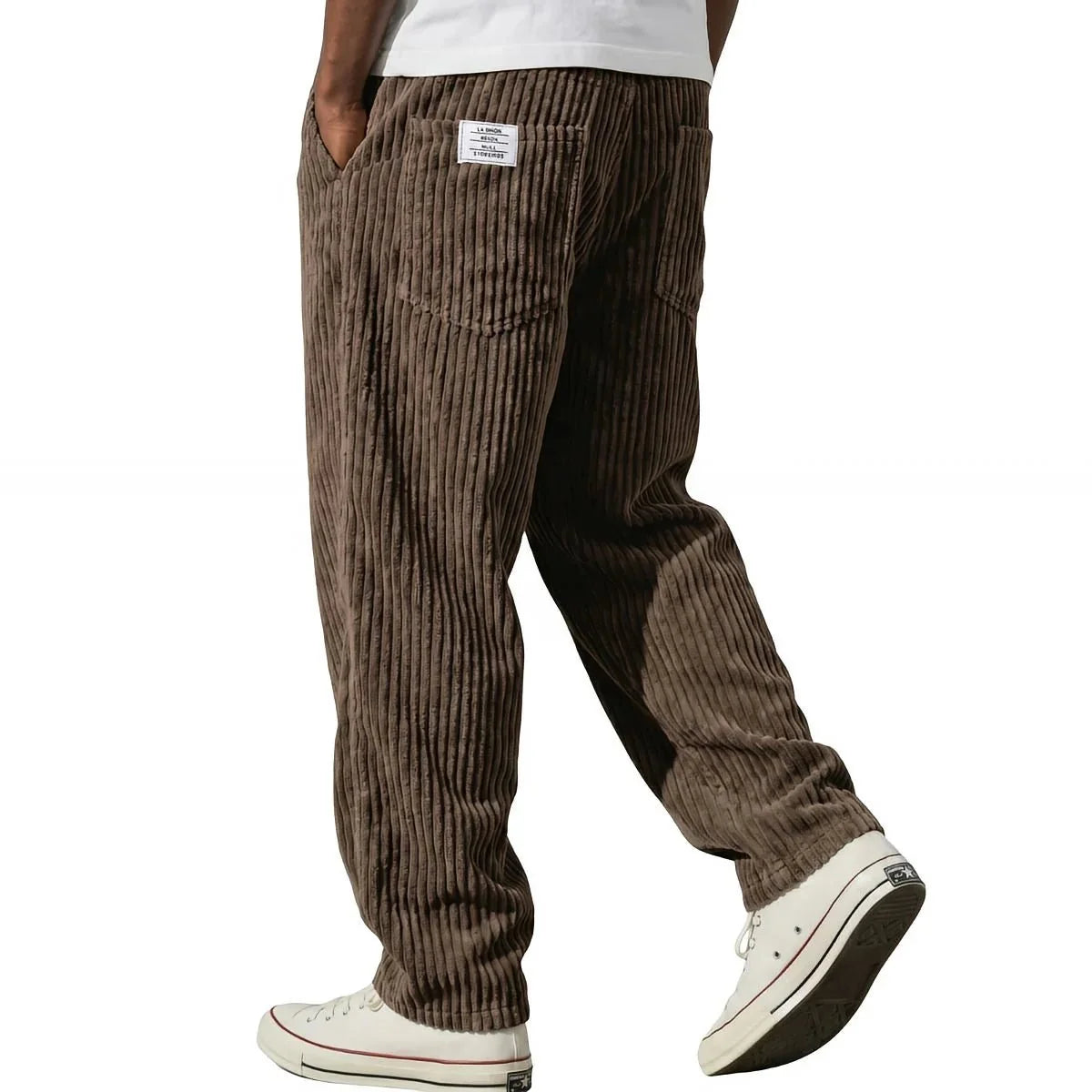 Adriano | Pantalones de terciopelo acanalado Marrón
