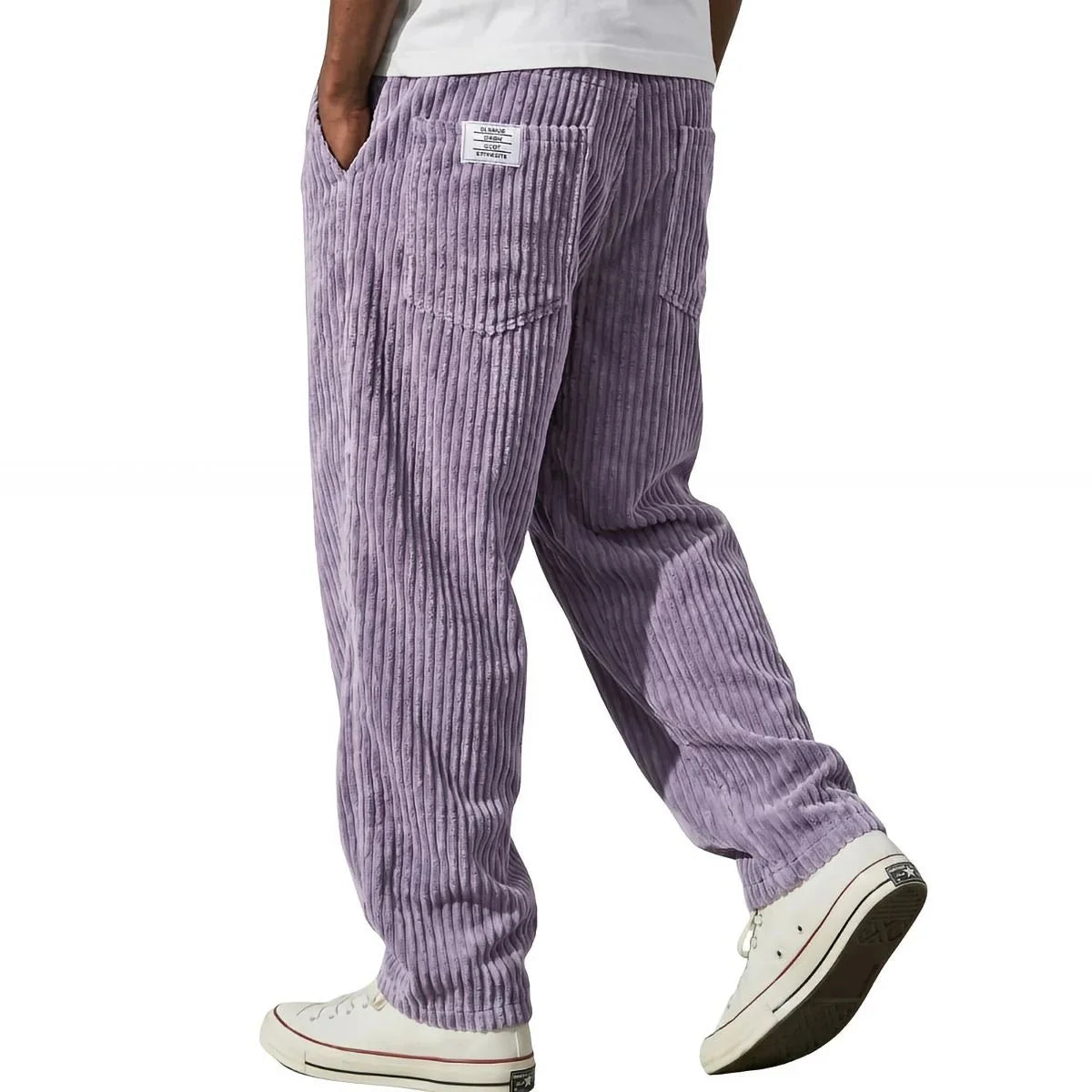 Adriano | Pantalones de terciopelo acanalado Violeta