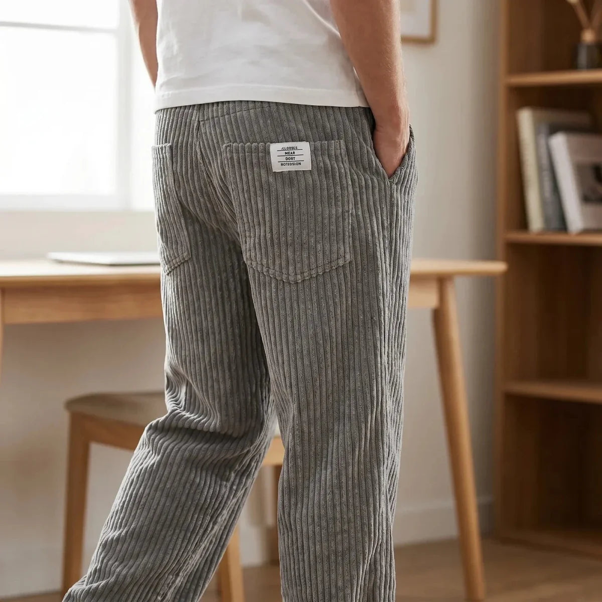 Adriano | Pantalones de terciopelo acanalado Violeta