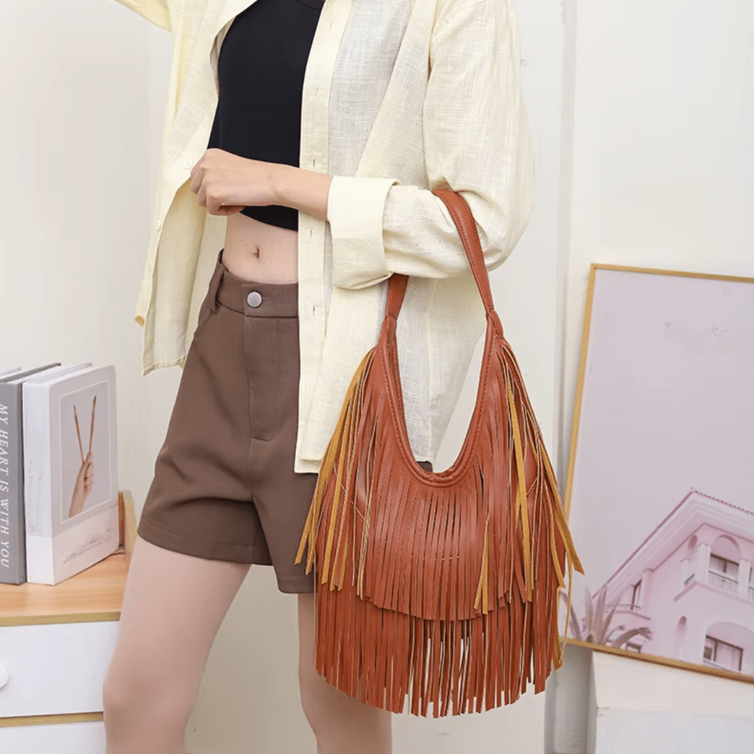 Bolso Noir Fringe Marrón