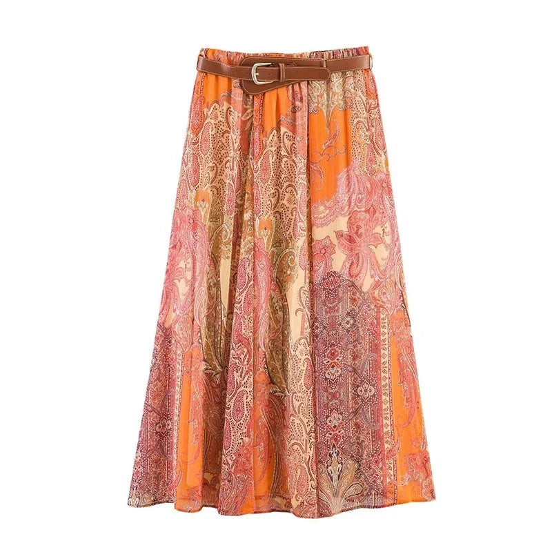 Falda Bohemia - Mar XS