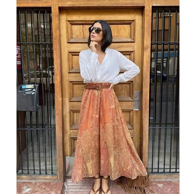 Falda Bohemia - Mar XS