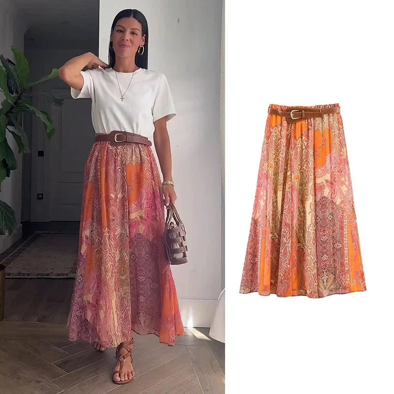Falda Bohemia - Mar XS