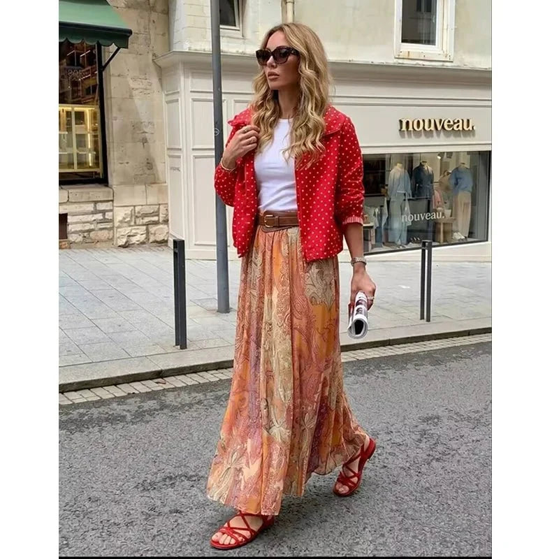 Falda Bohemia - Mar XS
