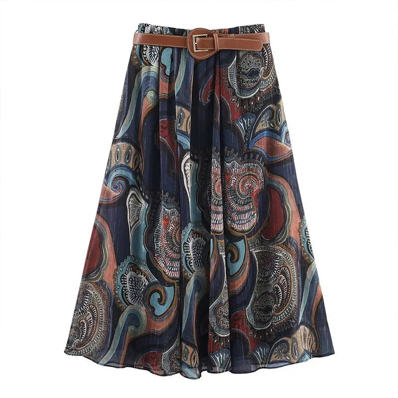 Falda Bohemia - Mar XS