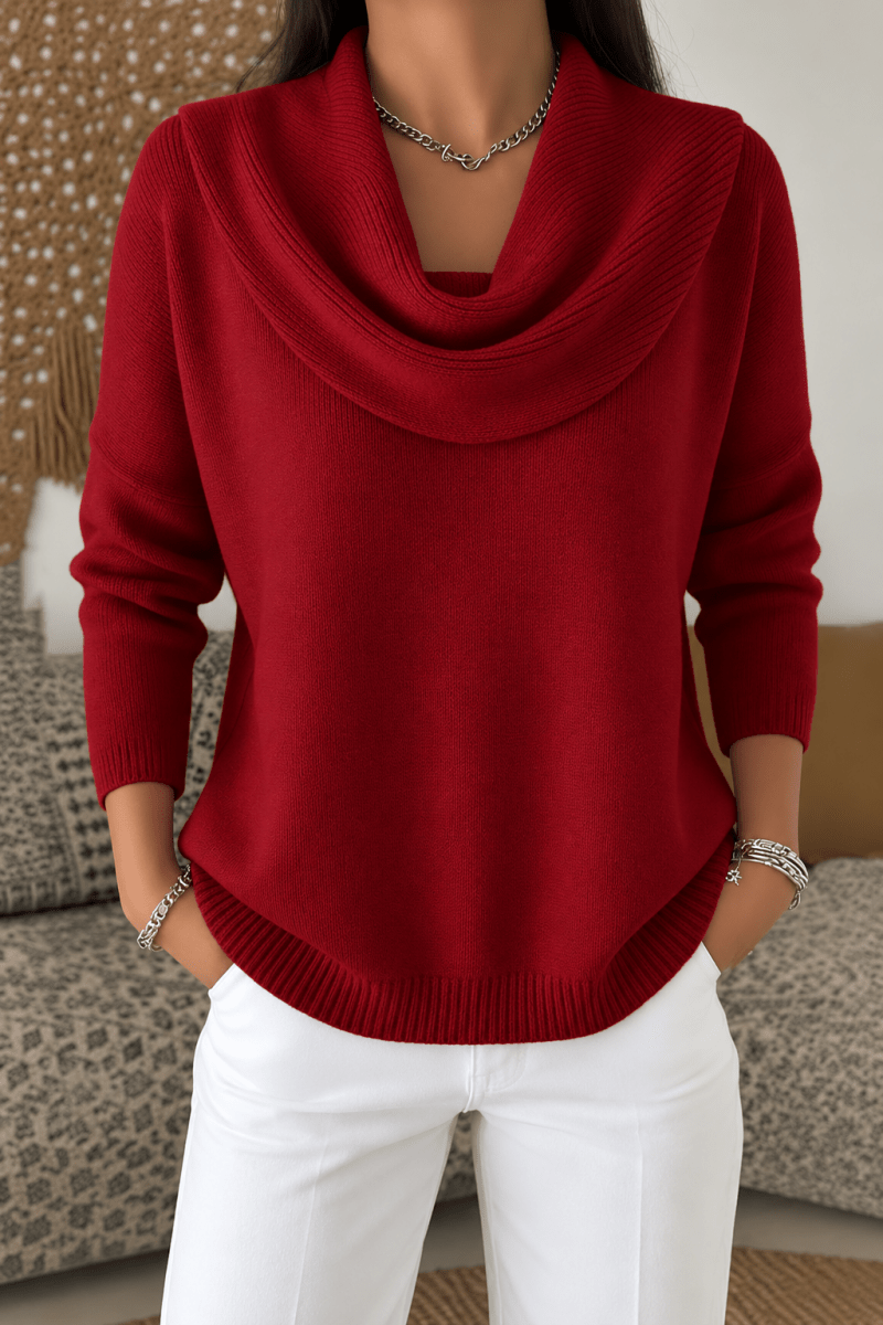 Julia Jersey con cuello drapeado S