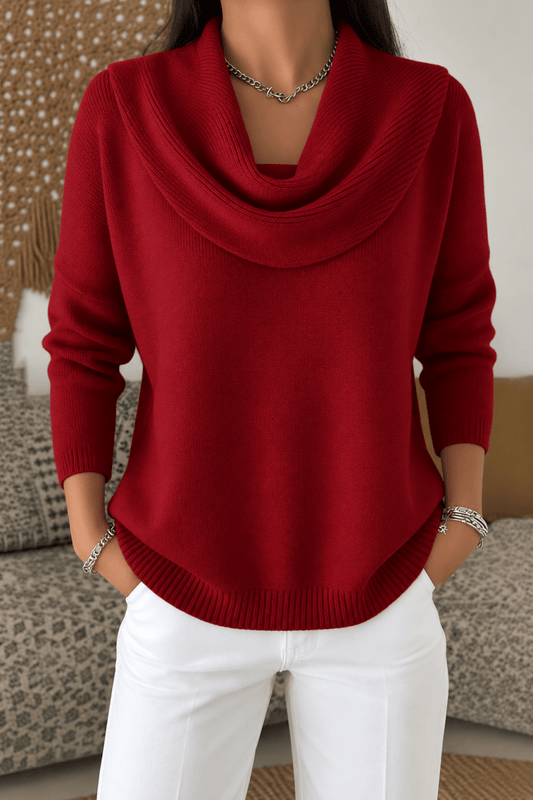 Julia Jersey con cuello drapeado S