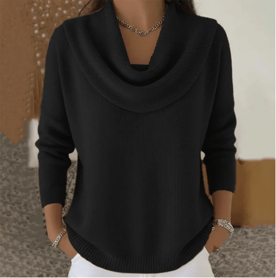 Julia Jersey con cuello drapeado S