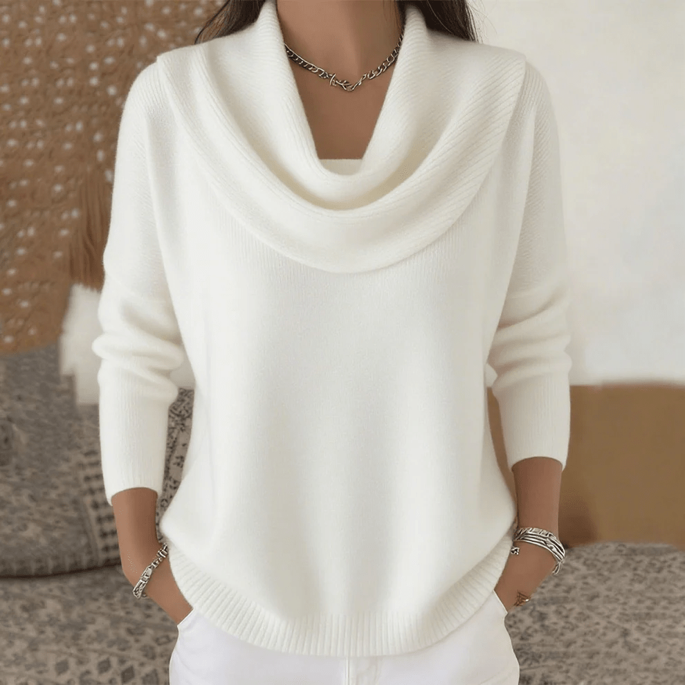 Julia Jersey con cuello drapeado S
