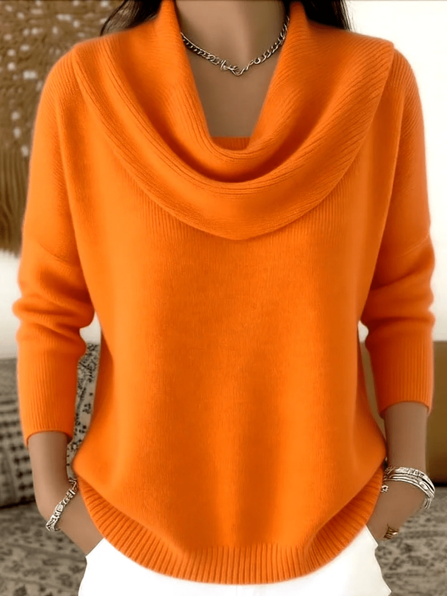Julia Jersey con cuello drapeado S