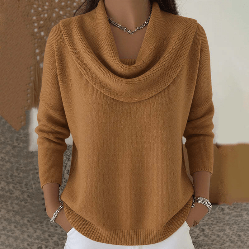 Julia Jersey con cuello drapeado S