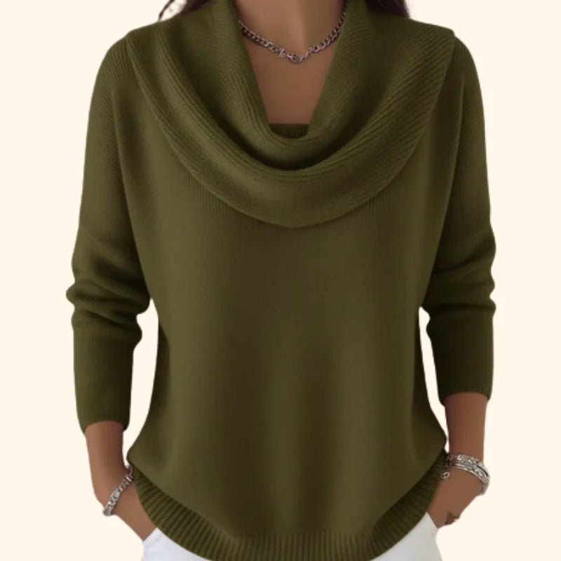 Julia Jersey con cuello drapeado S