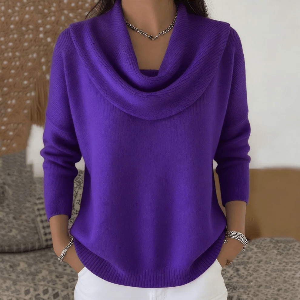 Julia Jersey con cuello drapeado S