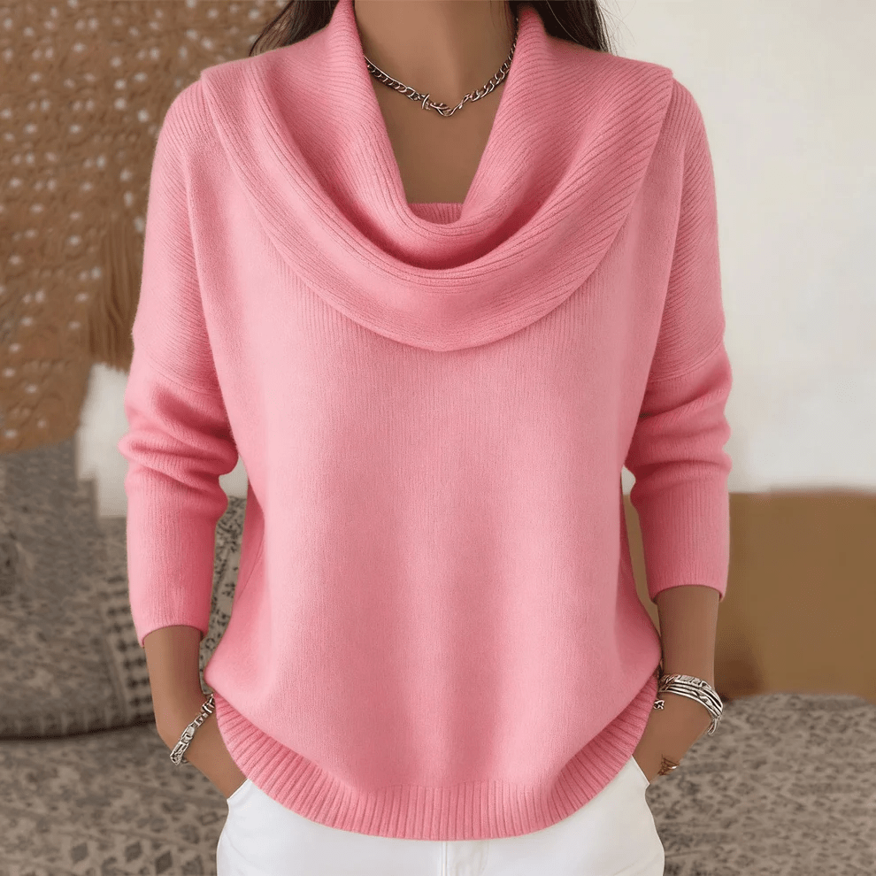 Julia Jersey con cuello drapeado S