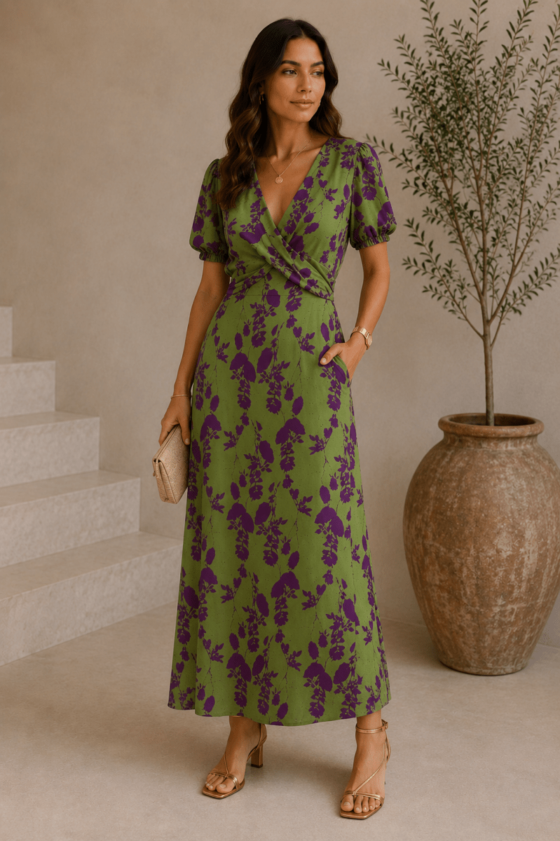Sofia - Vestido De Lino Verde