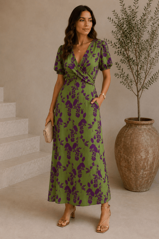 Sofia - Vestido De Lino Verde