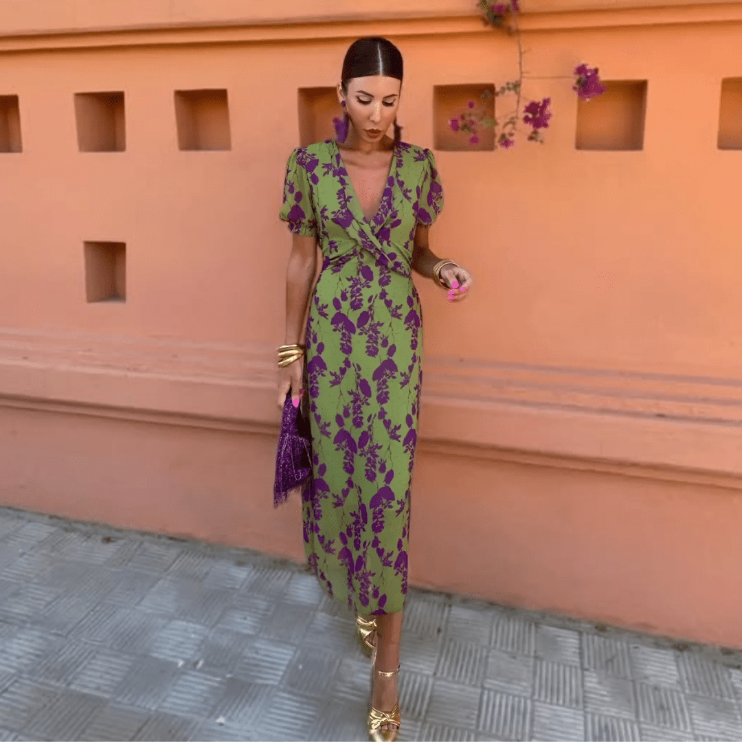 Sofia - Vestido De Lino Verde