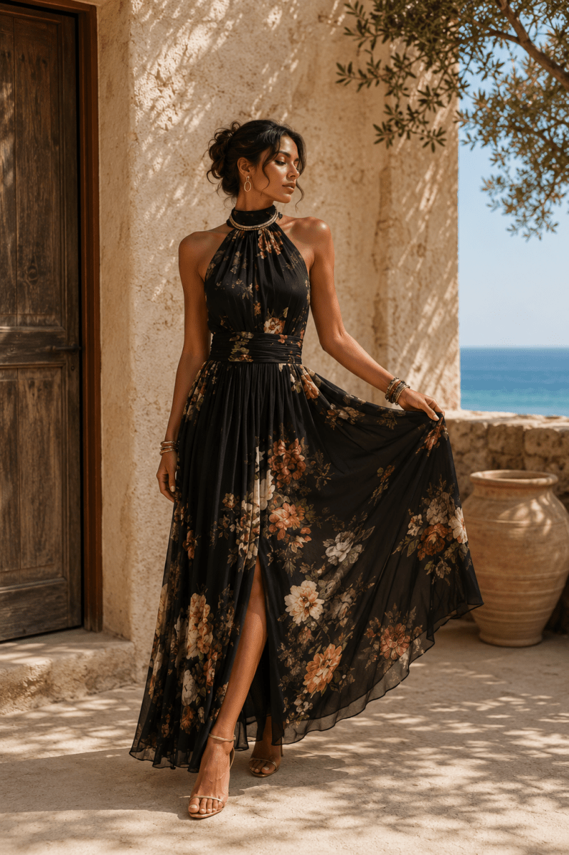 Vestido Liora Negro Floral