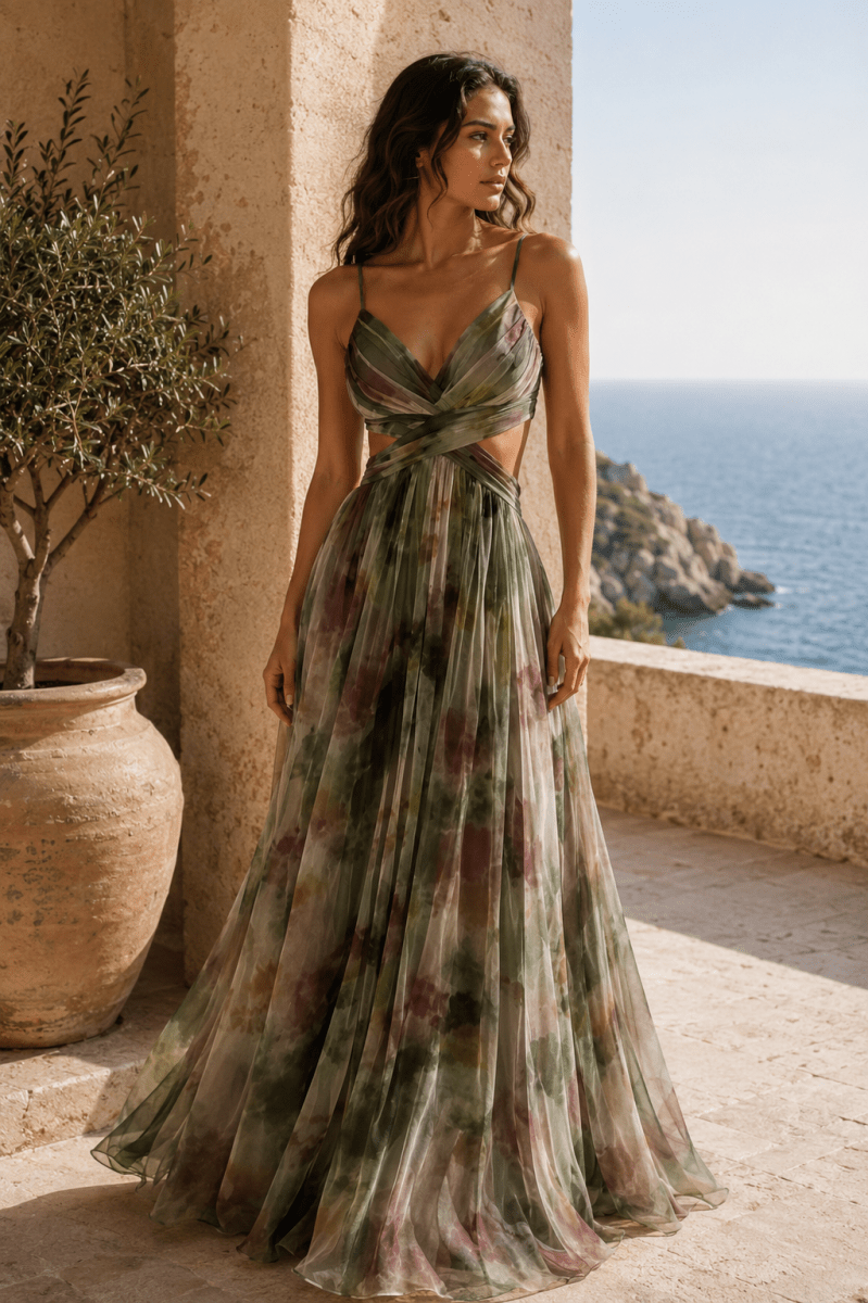 Vestido Solara Verde Militar